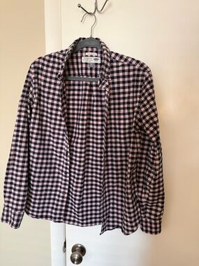 Old Navy Pink and Black Gingham Oxford Shirt